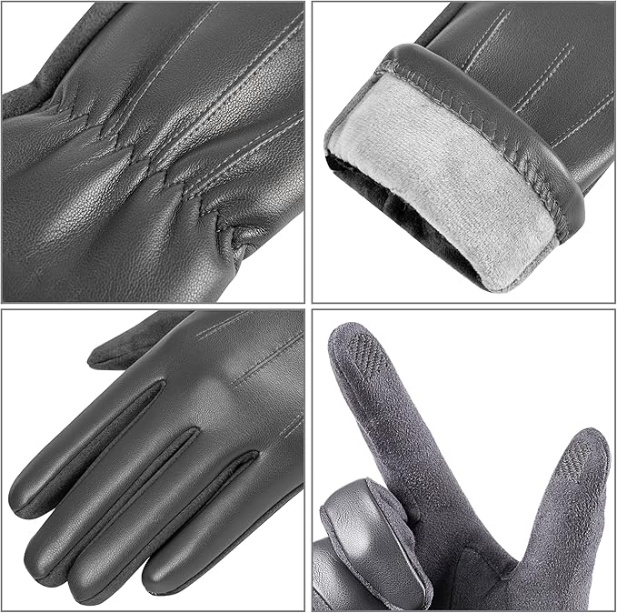 Guantes táctiles de invierno de ante