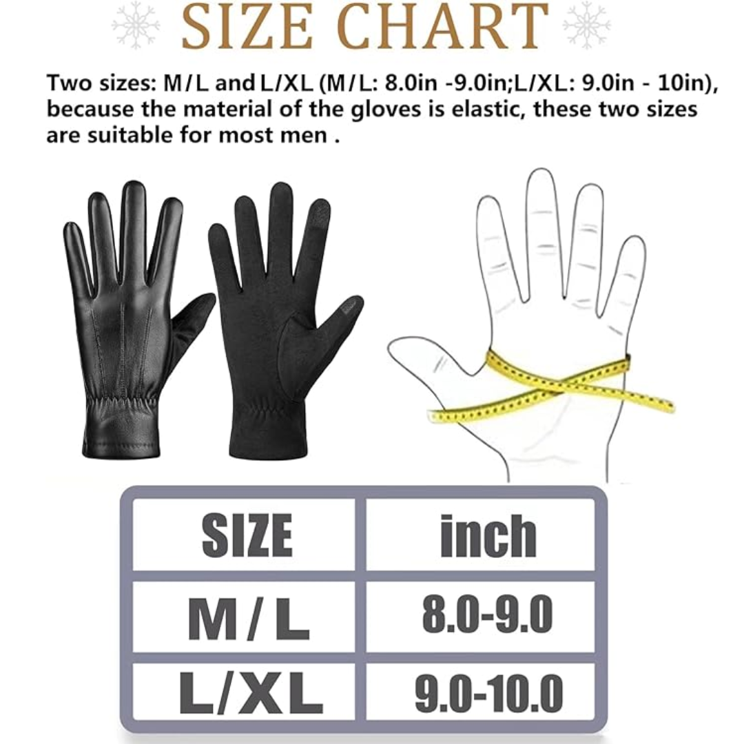 Guantes táctiles de invierno de ante