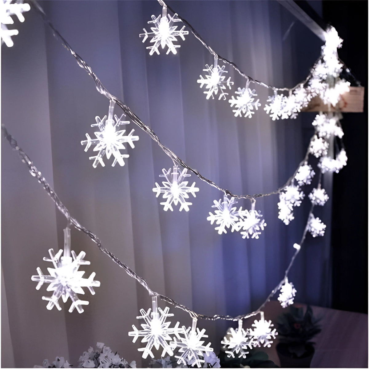 Guirnalda de Luces LED a Pilas Blanco Cálido - Decoración Acogedora de Interior para Dormitorio