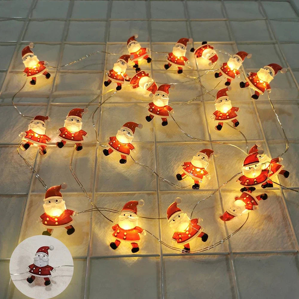 Guirnalda de luces LED de Papá Noel