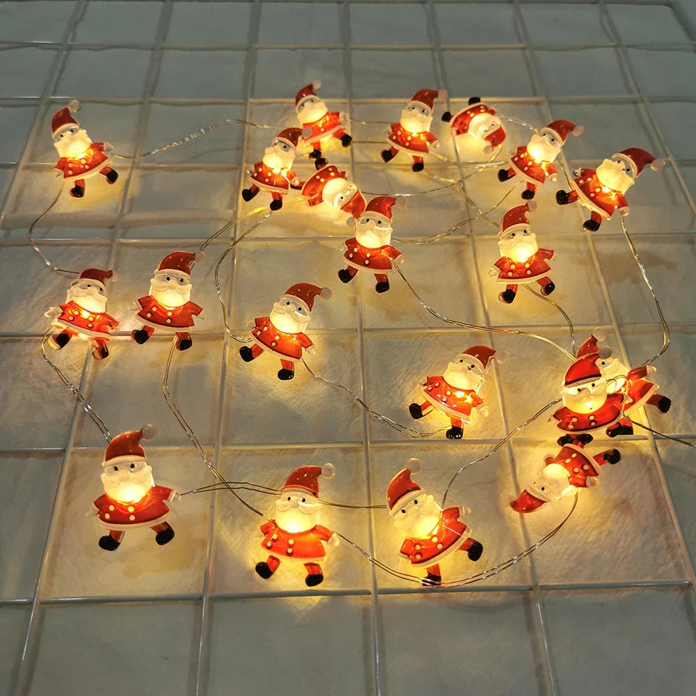 Guirnalda de luces LED de Papá Noel