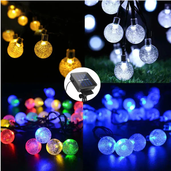 Guirnalda Solar Decorativa para Exterior – Diseño Elegante y Carga Solar Automática