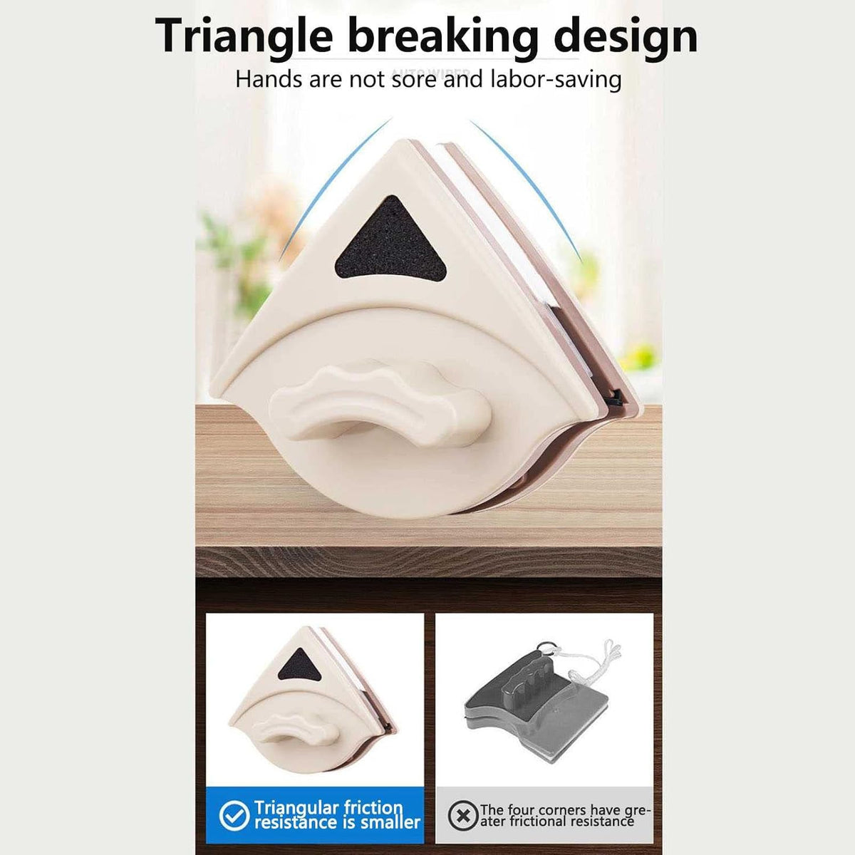 Herramienta práctica de limpieza de ventanas de doble cara