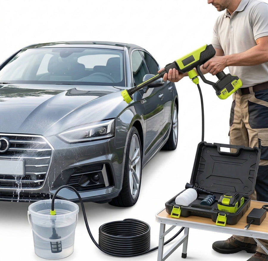 Hidrolimpiadora a batería para lavado de coches, limpieza del hogar y riego del jardín