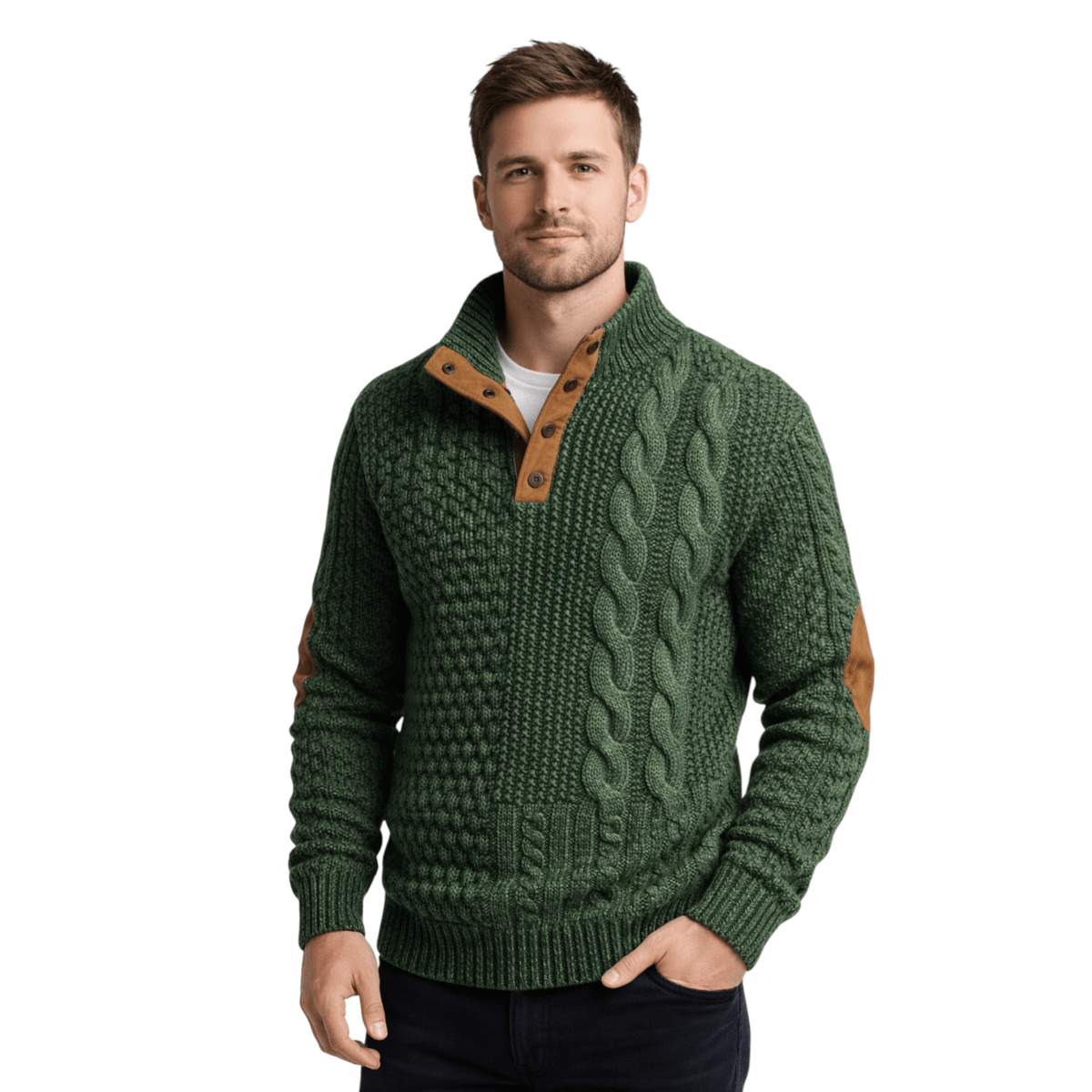 Jersey clásico de hombre con cuello alto