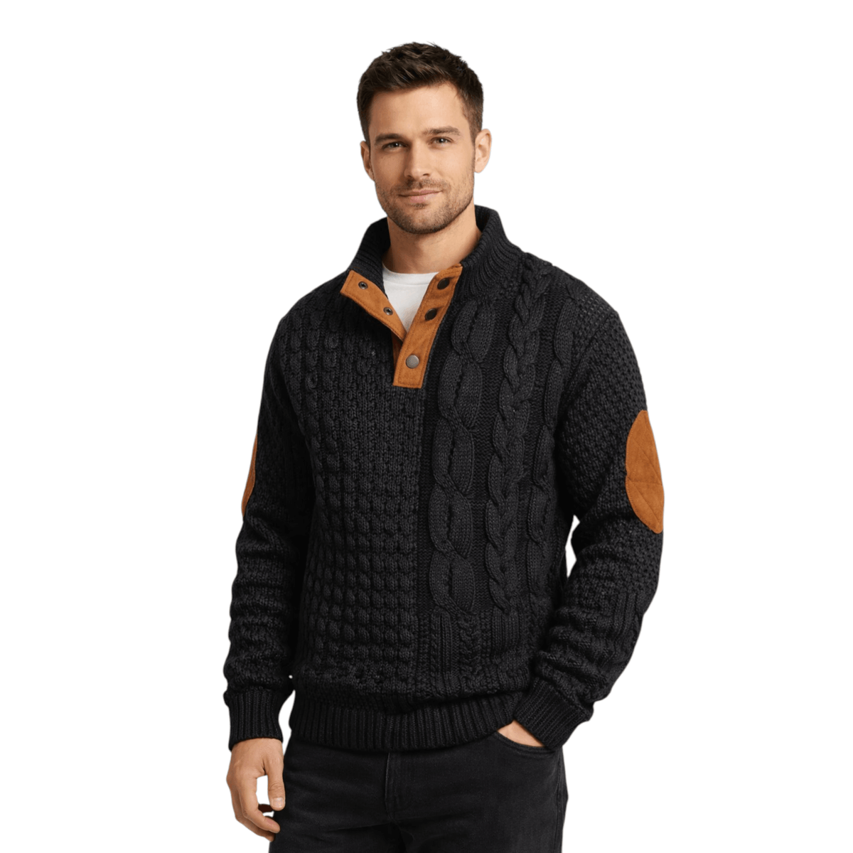 Jersey clásico de hombre con cuello alto
