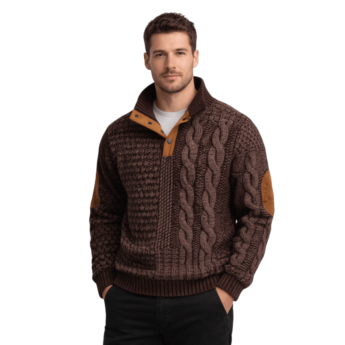 Jersey clásico de hombre con cuello alto