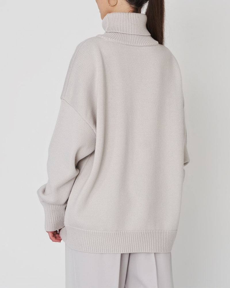 Jersey de cuello alto oversized para mujer