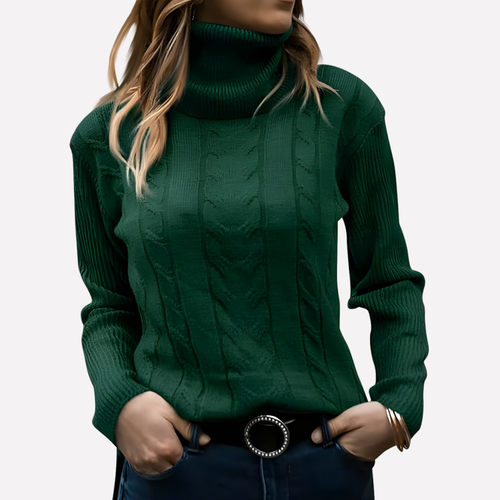 Jersey de cuello alto para mujer: estilo casual para el día a día