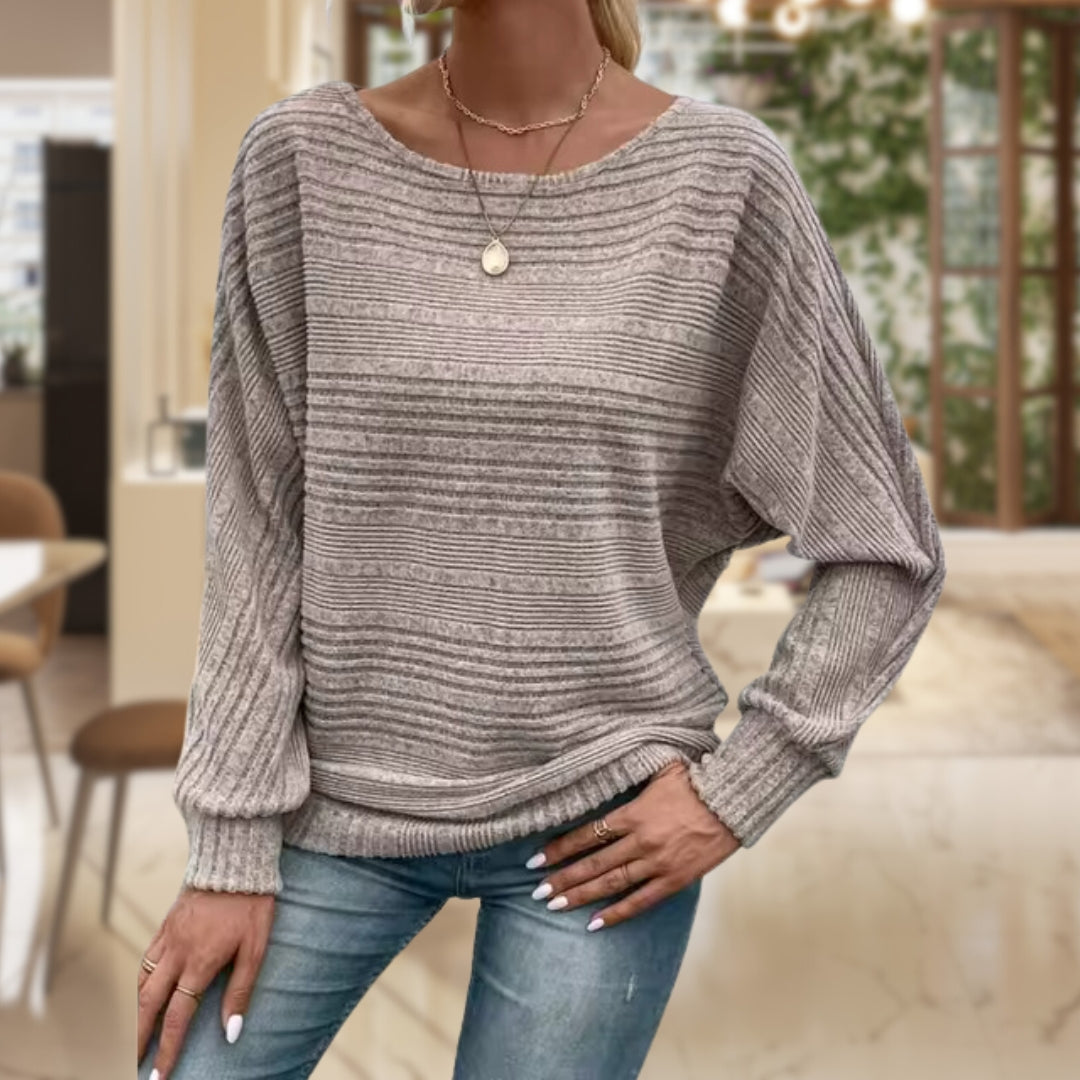 Jersey de punto a rayas para mujer – Estilo clásico y comodidad