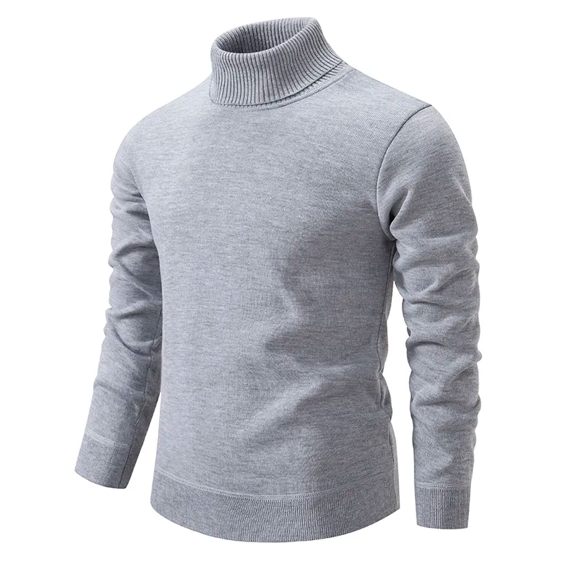 Jersey de punto con cuello alto ajustado para hombre