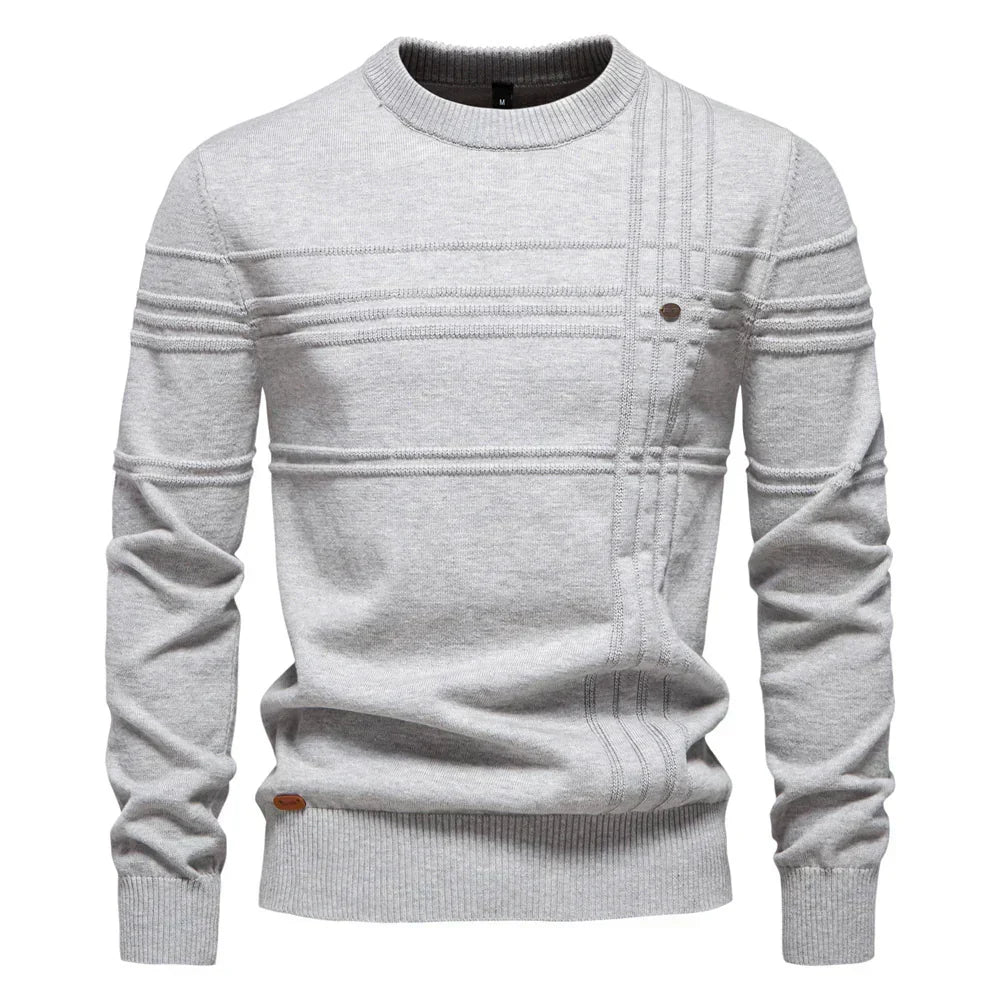 Jersey de punto con cuello redondo para hombre