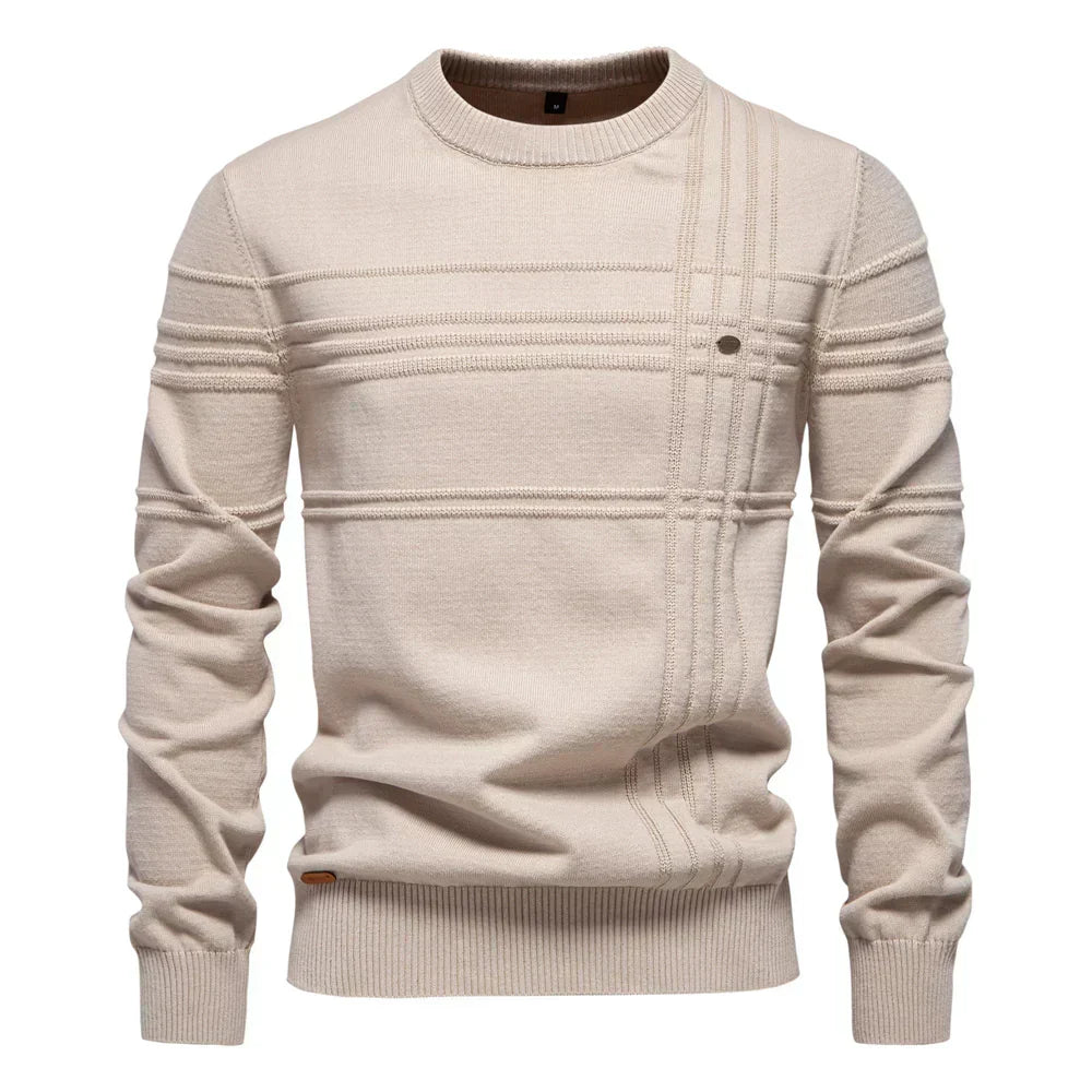 Jersey de punto con cuello redondo para hombre