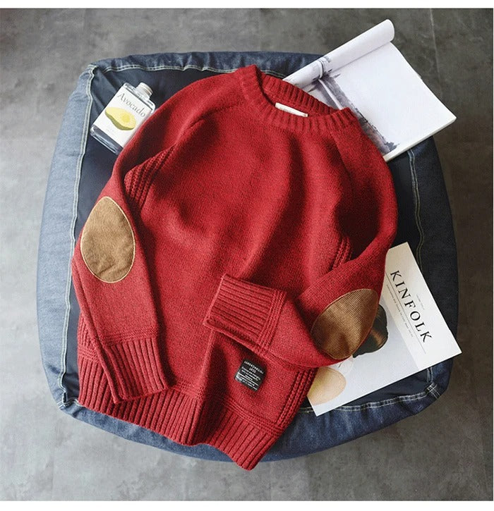 Jersey de punto oversized para hombre con coderas