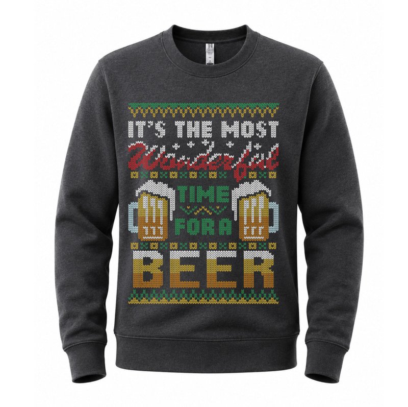 Jersey navideño divertido de cerveza
