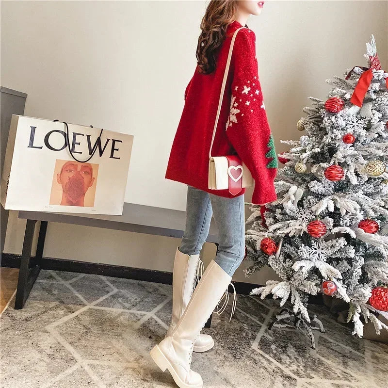 Jersey navideño oversized para mujer