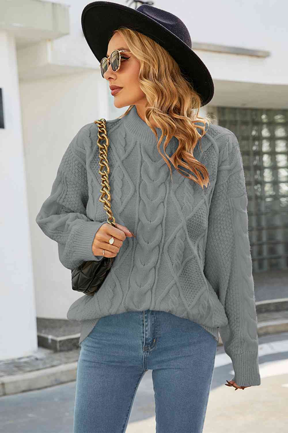 Jersey oversized para mujer con diseño de trenzas