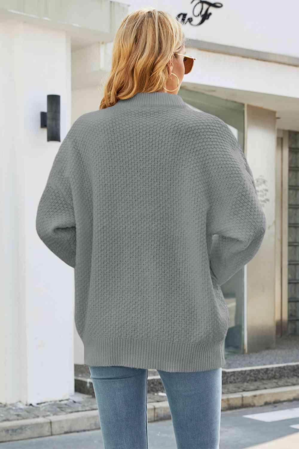 Jersey oversized para mujer con diseño de trenzas