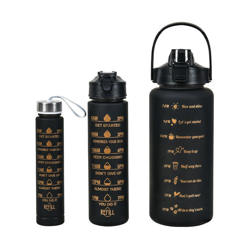 Juego de 3 botellas de agua, 2000 ml + 900 ml + 500 ml