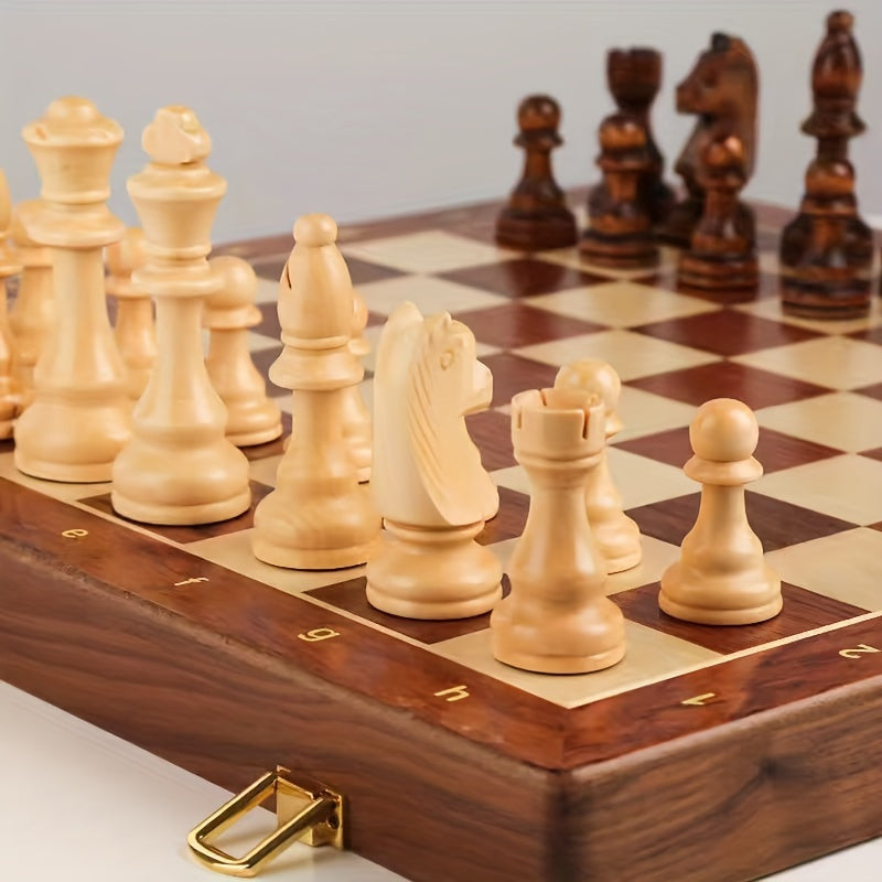 Juego de ajedrez de madera artesanal de alta calidad para competición