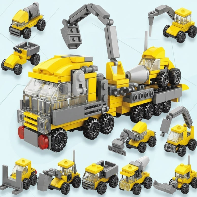 Juego de construcción de bloques educativos para concentración y creatividad
