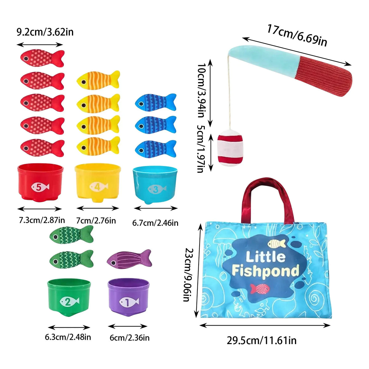 Juego de pesca magnético infantil para el desarrollo de habilidades