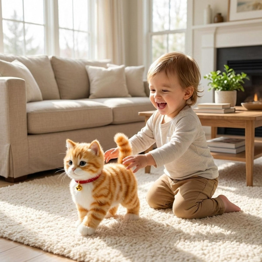 Juguete de Peluche Interactivo de Gato con Movimientos Realistas para Niños