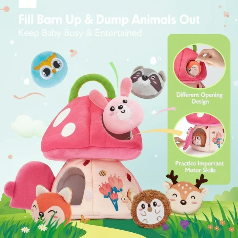 Juguete de peluche sensorial del bosque