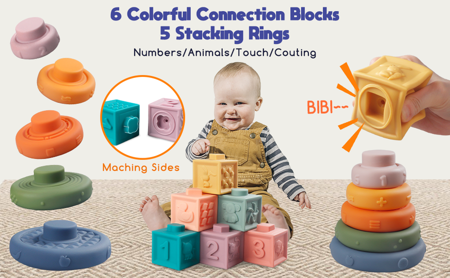 Juguetes sensoriales Montessori para bebés