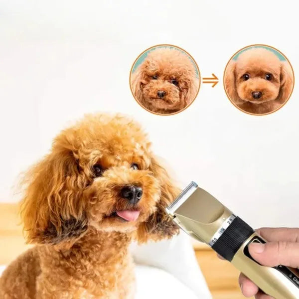 Kit de cortapelos silencioso para perros con peines ajustables