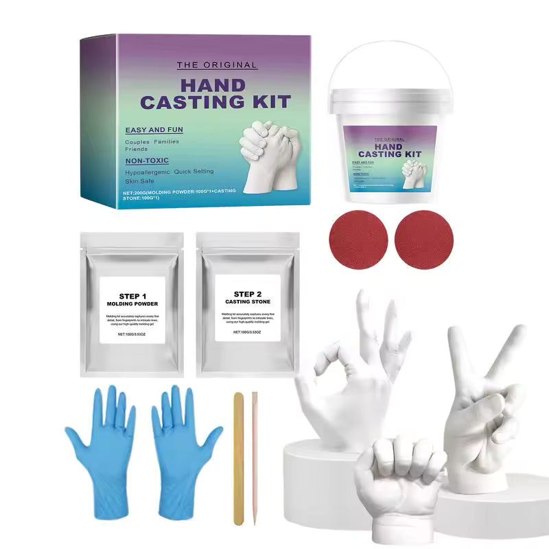Kit de molde de yeso para huellas de manos