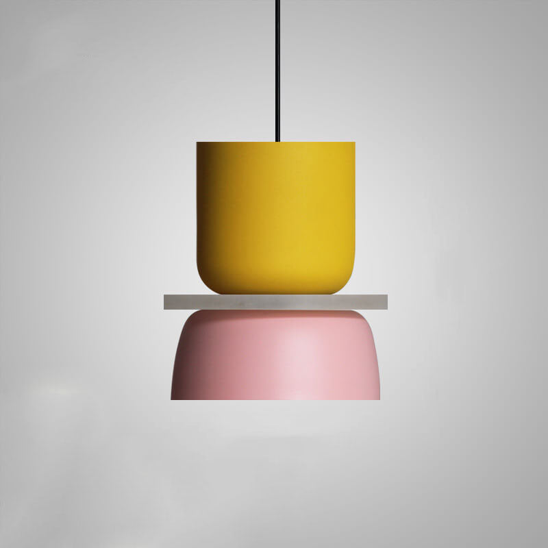 Lámpara colgante LED Macaron con diseño de colores de estilo escandinavo