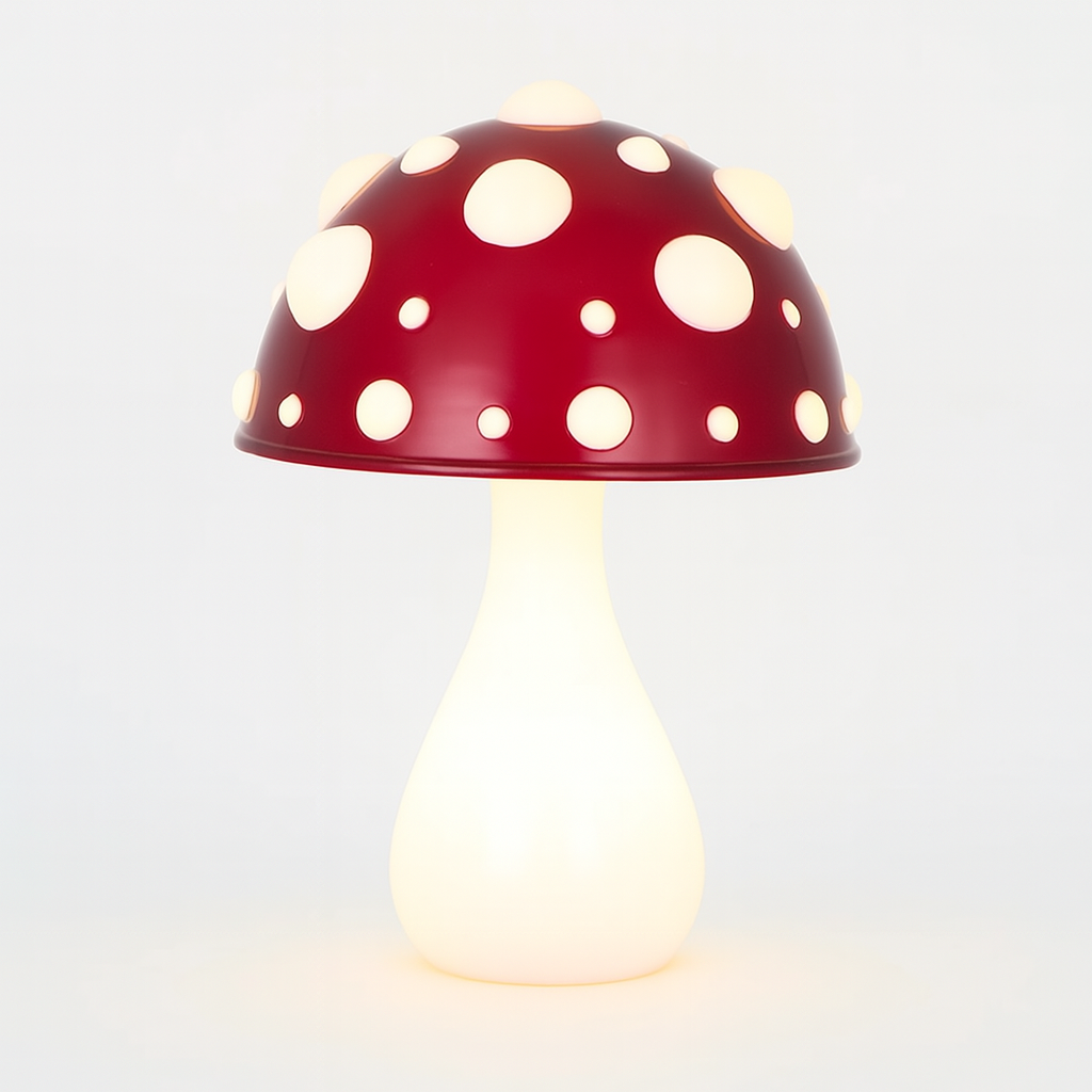 Lámpara de mesa LED en diseño de seta con luz blanca cálida