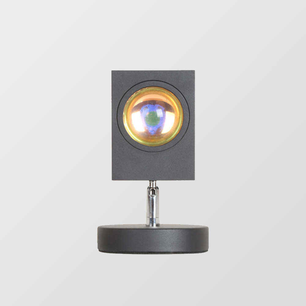 Lámpara de mesa LED retro con efecto atardecer