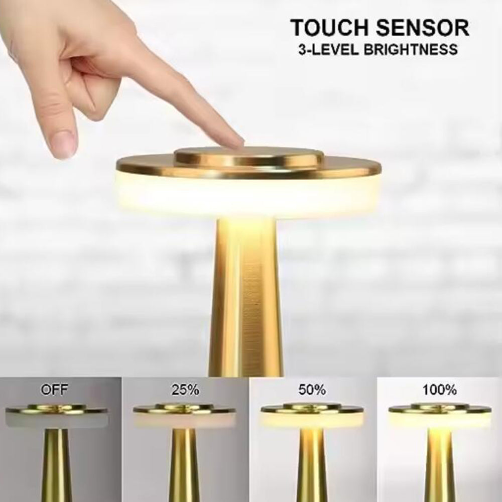 Lámpara de mesa LED táctil recargable con USB