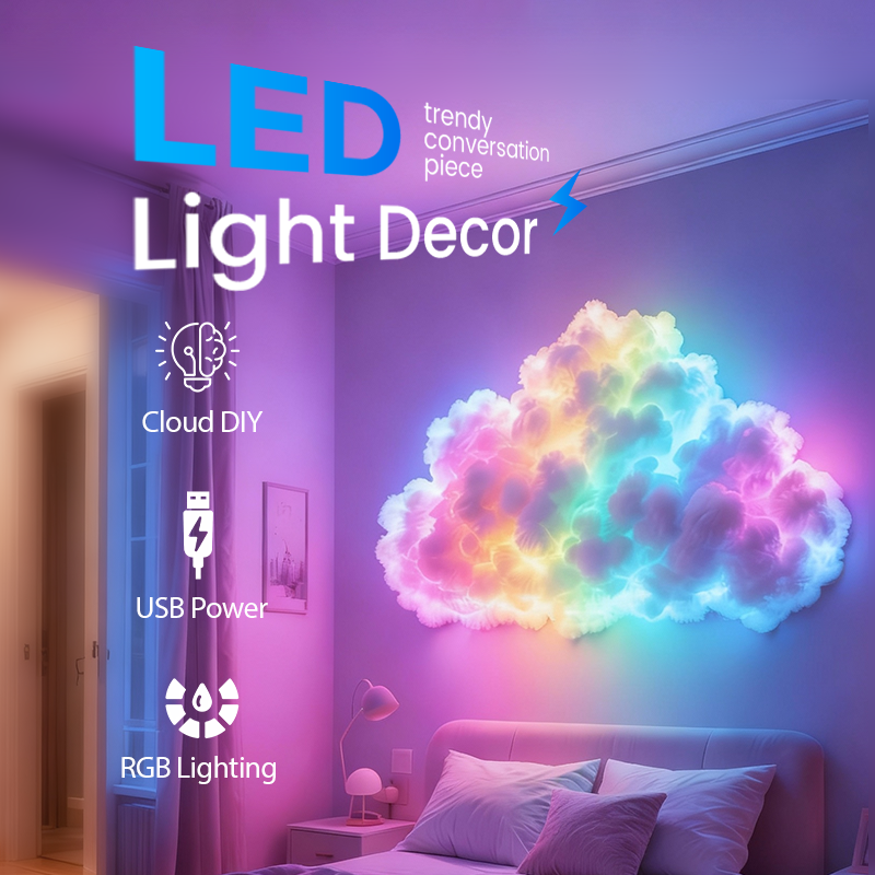 Lámpara de mesa luminosa con forma de nube