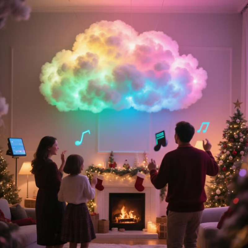 Lámpara de mesa luminosa con forma de nube