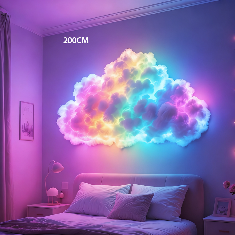Lámpara de mesa luminosa con forma de nube
