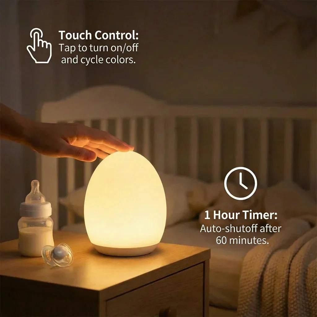Lámpara de noche con control táctil