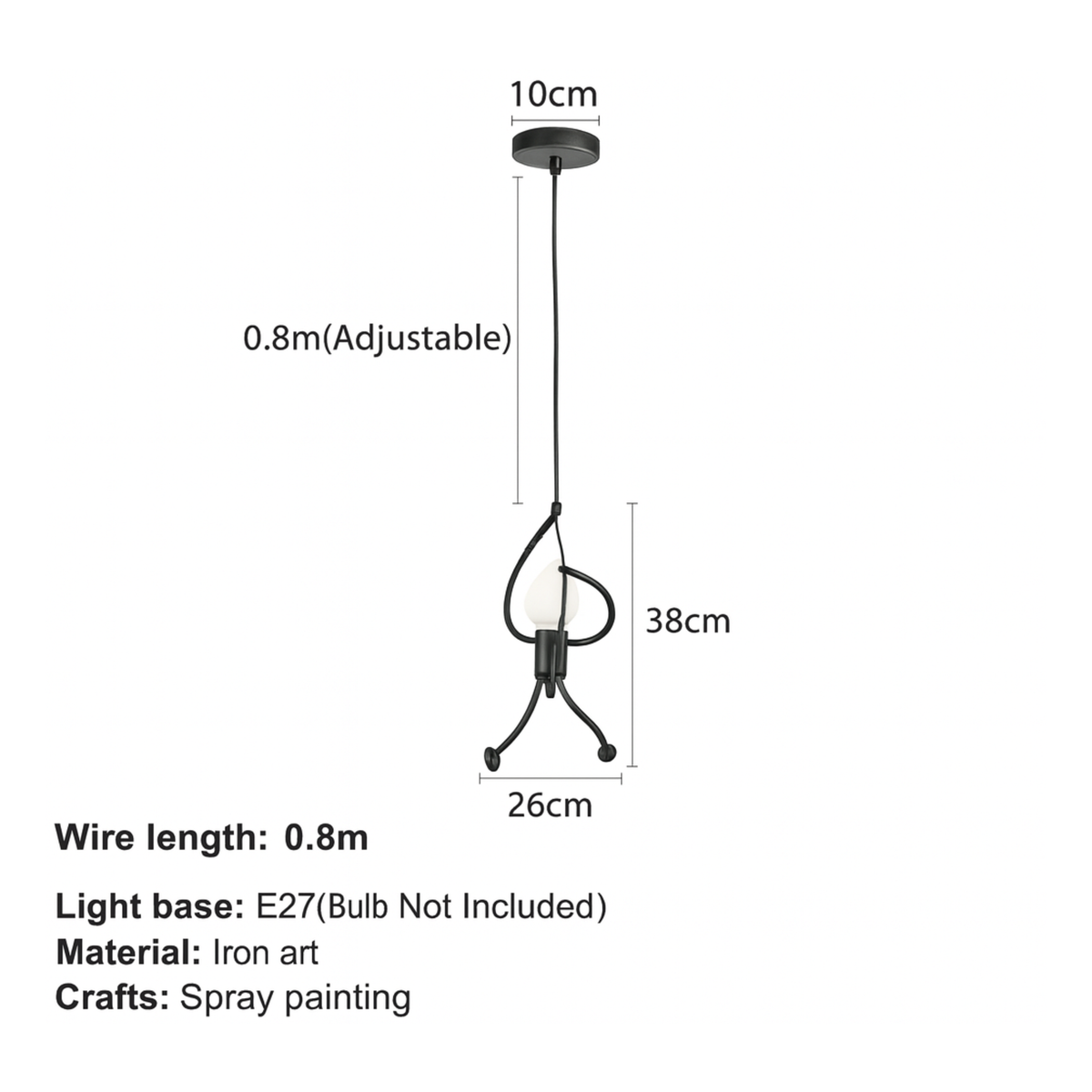 Lámpara de pared única: escultura de hombre escalador de diseño industrial, iluminación de pared escandinava