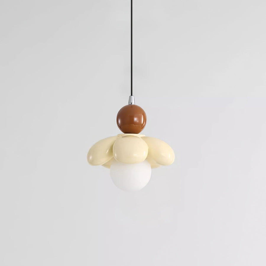 Lámpara de techo colgante de resina con forma de flor colorida – Iluminación elegante para salón y dormitorio disponible en varios colores