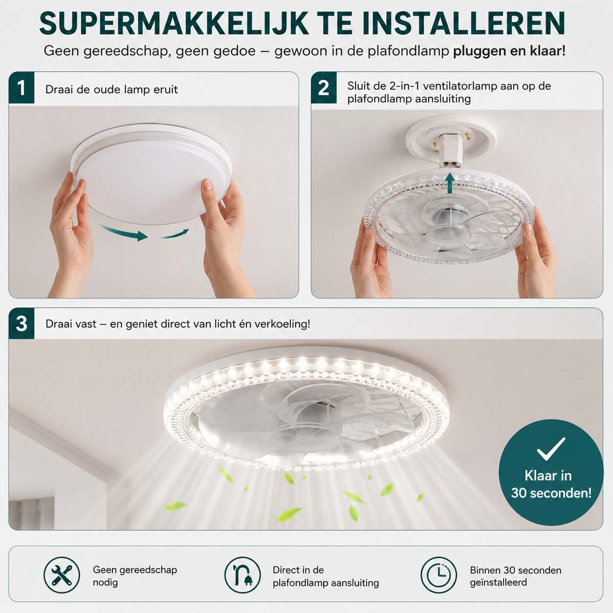 Lámpara de techo inteligente RGB regulable con WiFi para salón