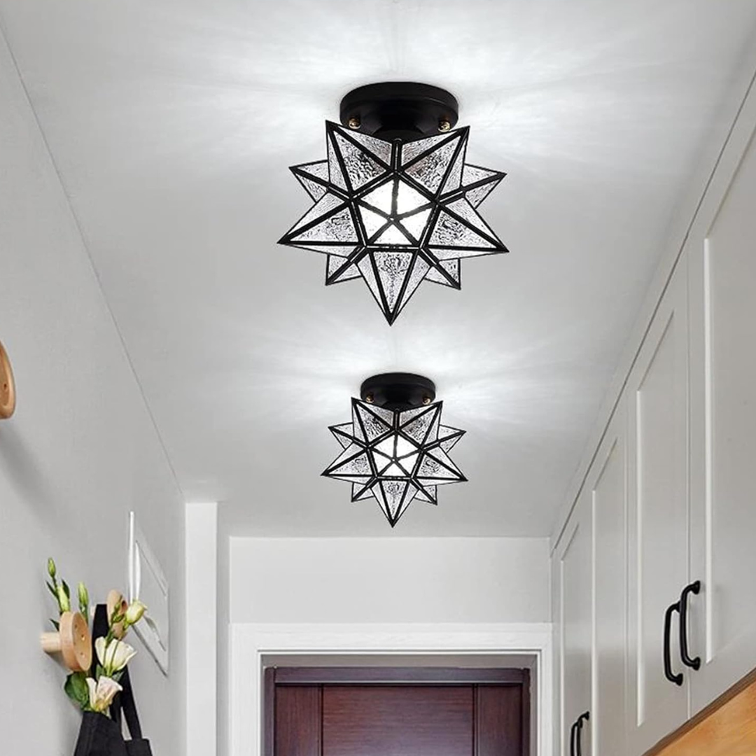 Lámpara de techo LED | Elegante luz geométrica en forma de estrella