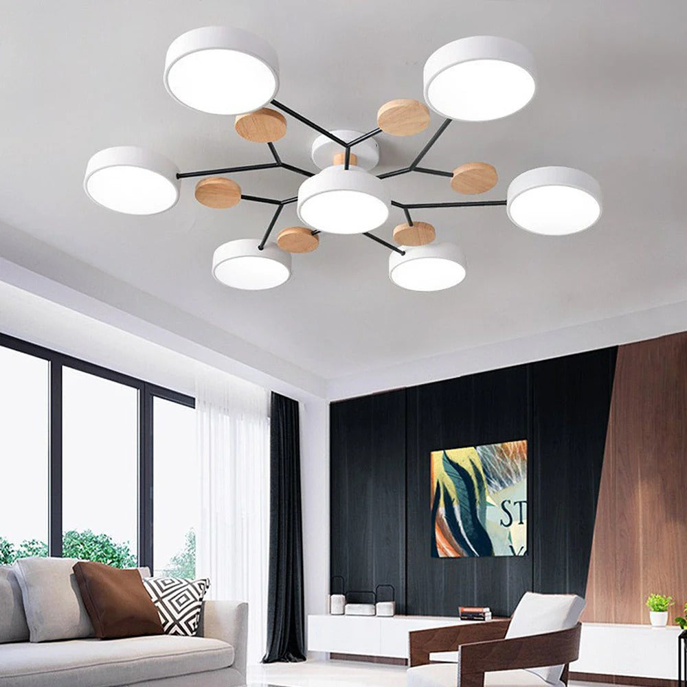 Lámpara de Techo LED Moderna Semiempotrada Halo para Espacios Elegantes
