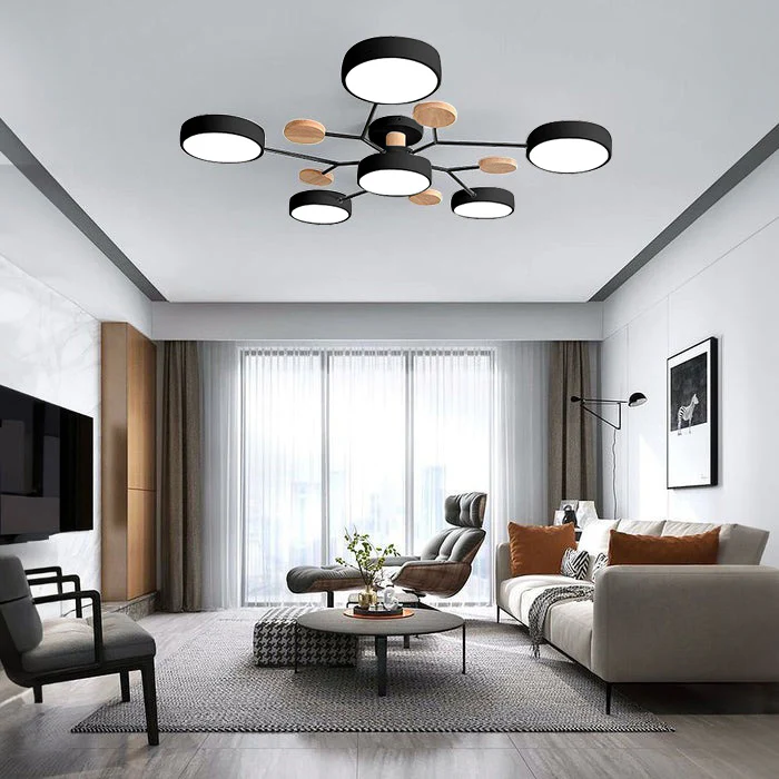 Lámpara de Techo LED Moderna Semiempotrada Halo para Espacios Elegantes