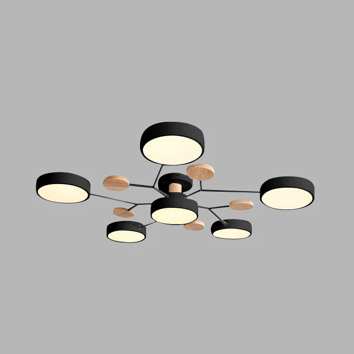 Lámpara de Techo LED Moderna Semiempotrada Halo para Espacios Elegantes