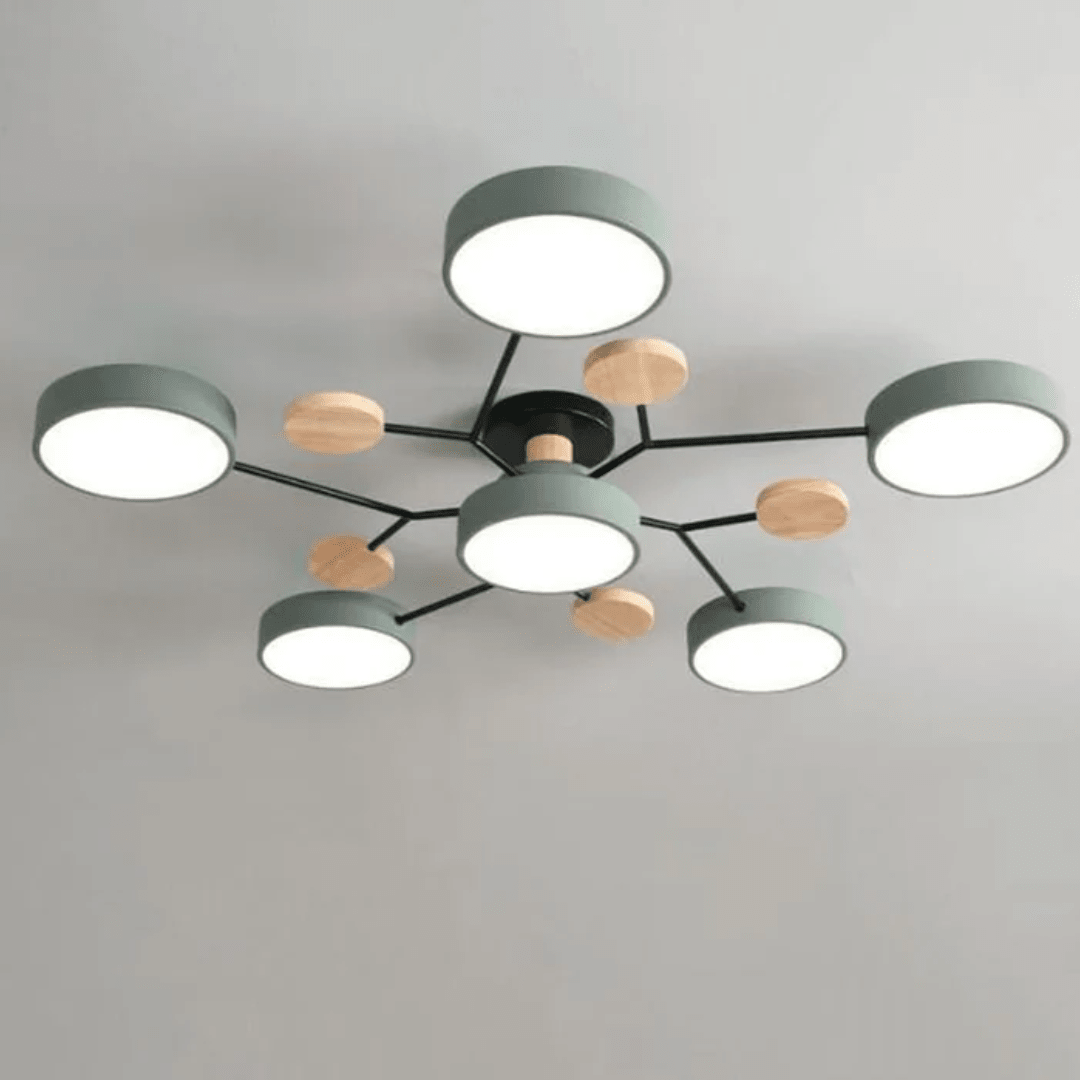 Lámpara de techo LED redonda y moderna con un diseño elegante y minimalista