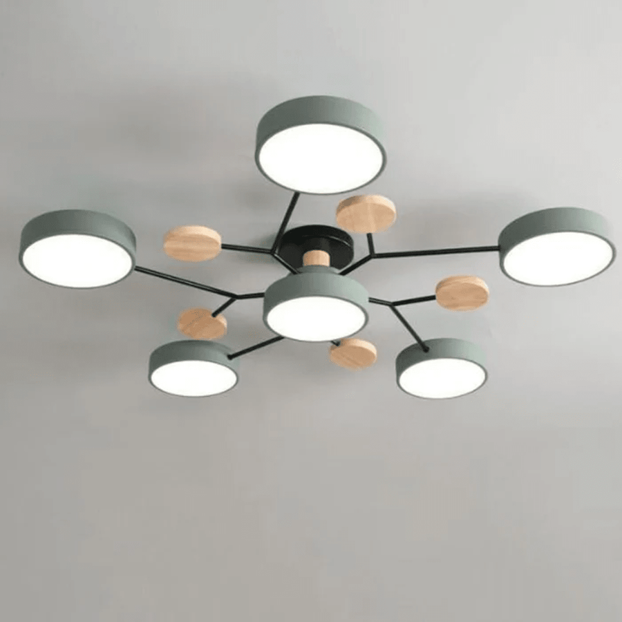 Lámpara de techo LED redonda y moderna con un diseño elegante y minimalista