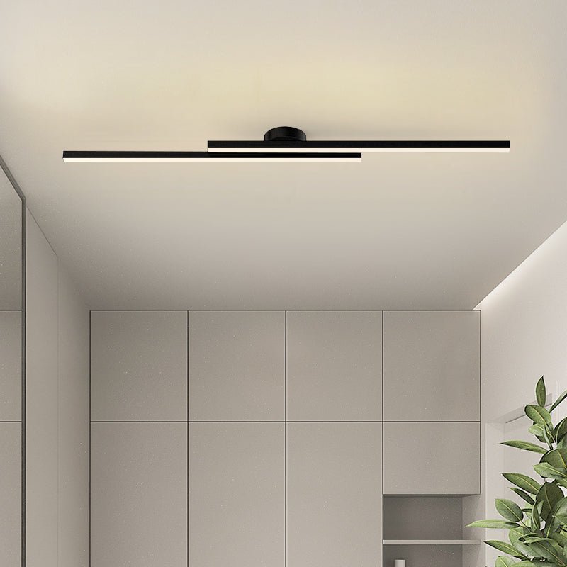 Lámpara de techo LED semiempotrada moderna de aluminio