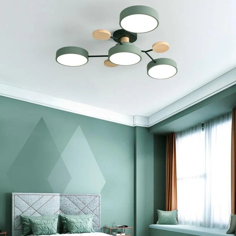 Lámpara de techo LED semiempotrada moderna Halo para espacios elegantes